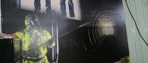 Large format printed wall mural graphic